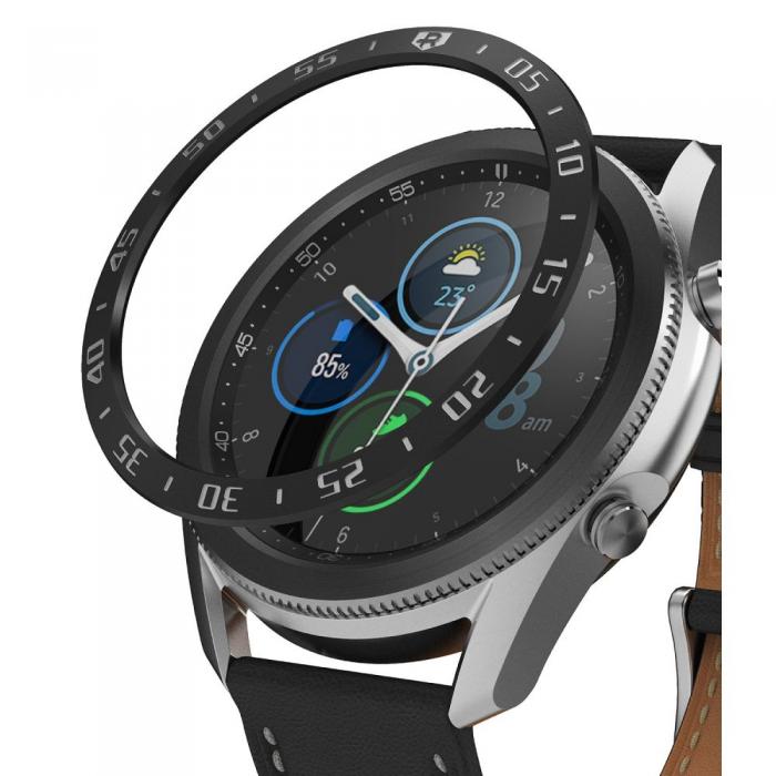 UTGATT5 - RINGKE Bezel Styling Galaxy Watch 3 (45mm) - Stainless Black