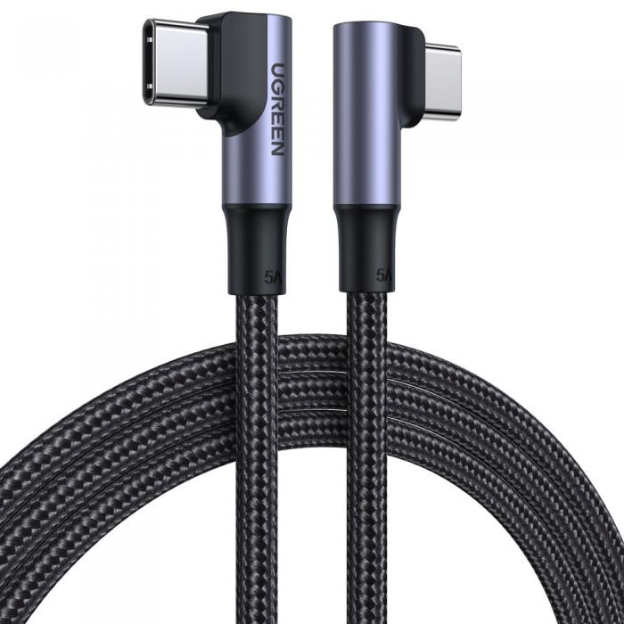 UTGATT5 - UGreen elbow USB Type C - USB Type C Kabel 100 W 5 A 1,5 m Svart