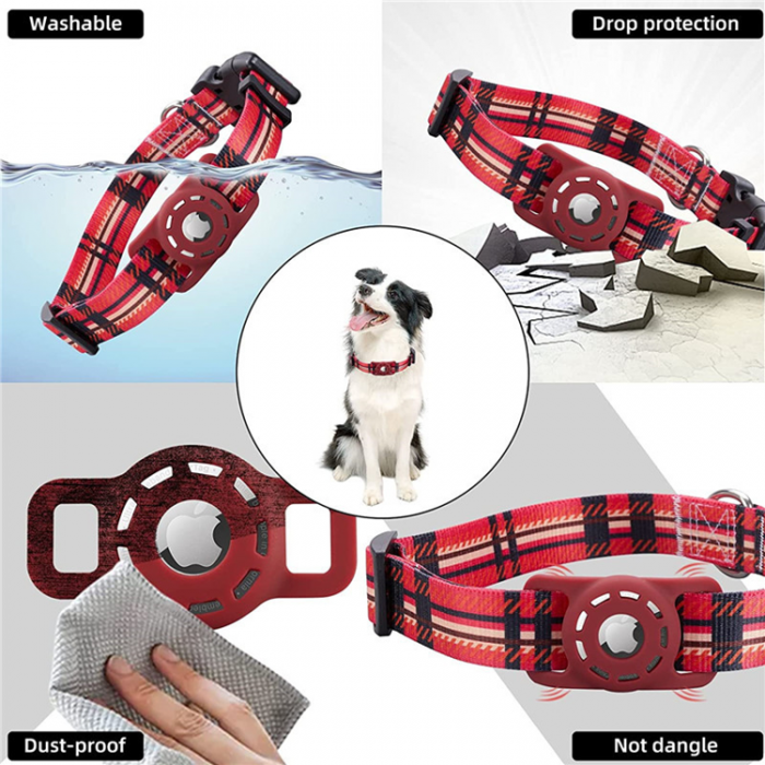 A-One Brand - Airtag Skal Digital Printing Pets Collar Cross Border - Rd