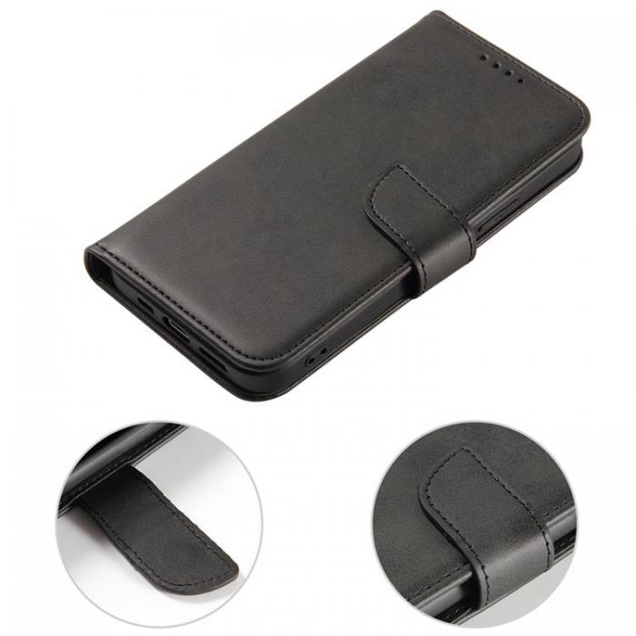 Ruhtel - Magnet Elegant Kickstand Fodral iPhone 13 - Svart
