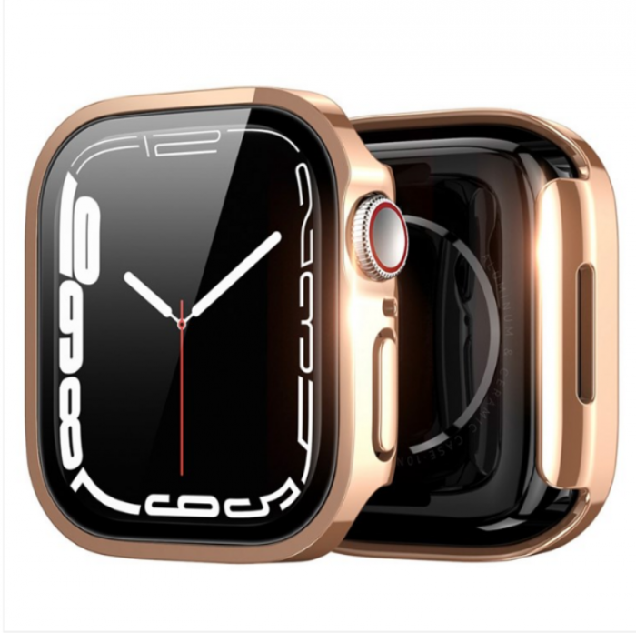 Dux Ducis - DUX DUCIS Apple Watch 7/8 (45mm) Skal Electroplated PC - Rosa Guld