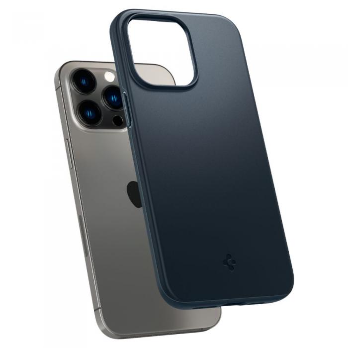 Spigen - Spigen iPhone 14 Pro Max Skal Thin Fit - Metal Slate