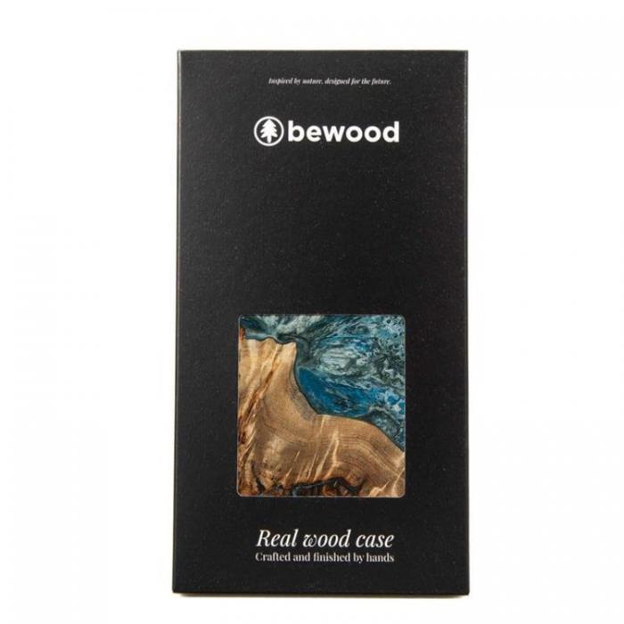 Bewood - Bewood iPhone 14 MagSafe Mobilskal Wood Resin - Bl/Grn