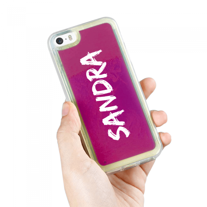 UTGATT5 - Designa Sjlv Neon Sand skal iPhone 5/5s/SE - Lila