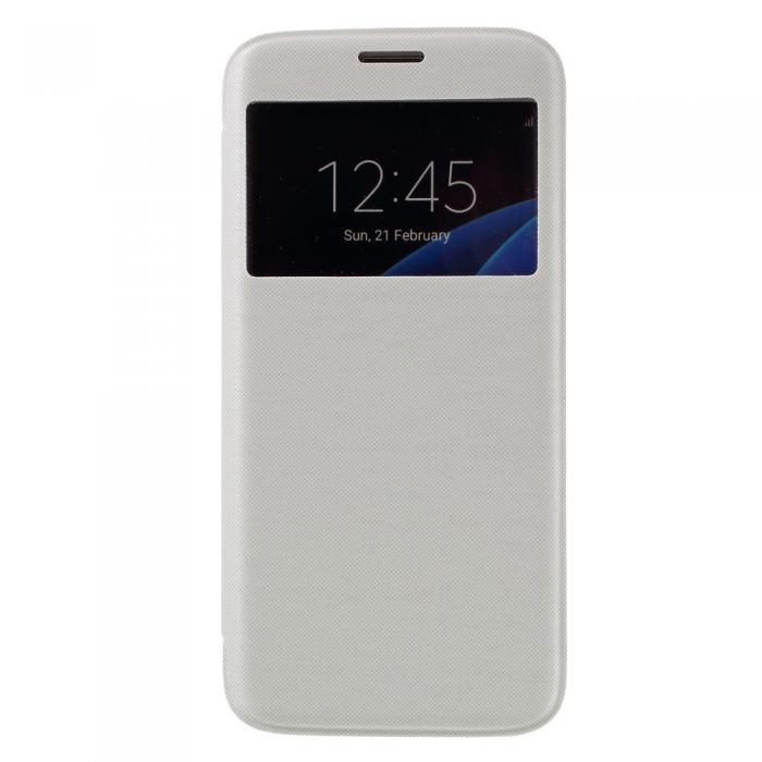 UTGATT5 - Mobilfodral med fnster till Samsung Galaxy S7 Edge - Vit