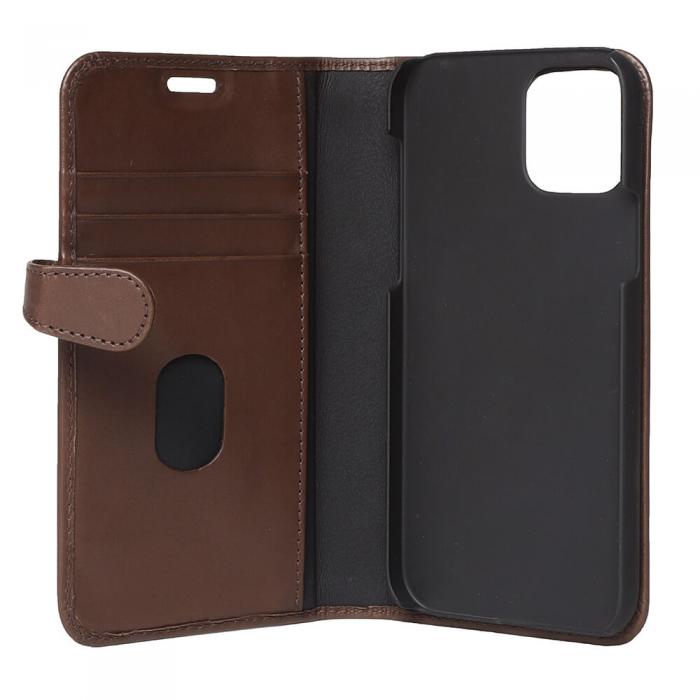 BUFFALO - BUFFALO kta lder kta skinn plnboksfodral iPhone 13 Mini - Brun