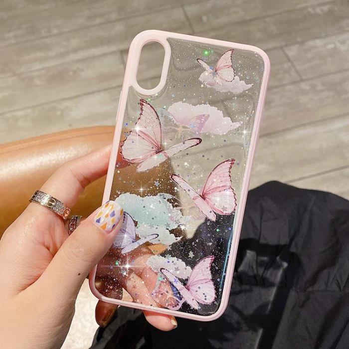 A-One Brand - Bling Star Butterfly Skal till iPhone X / XS - Rosa