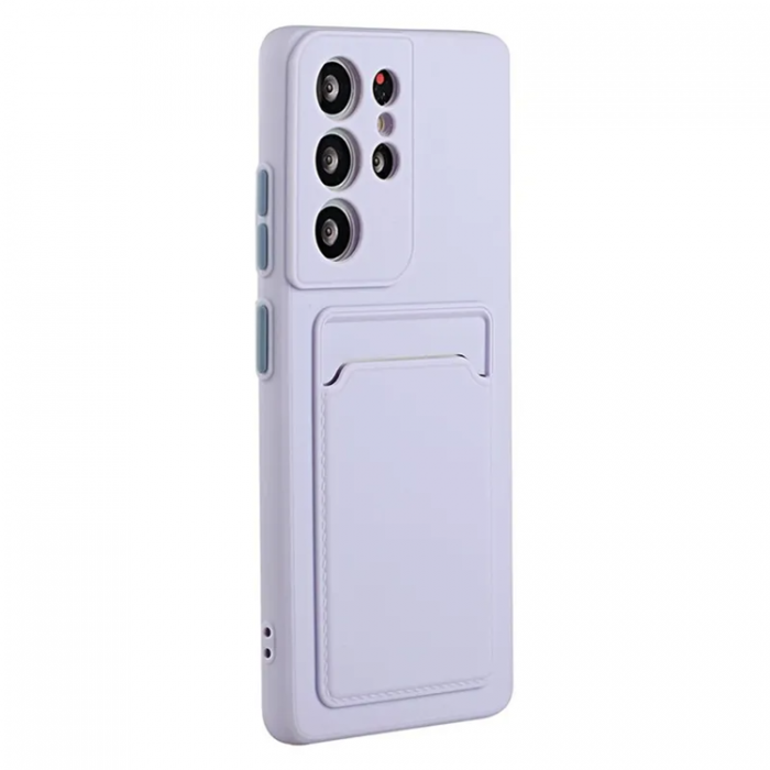 A-One Brand - Galaxy S23 Ultra Mobilskal Korthllare TPU - Lila