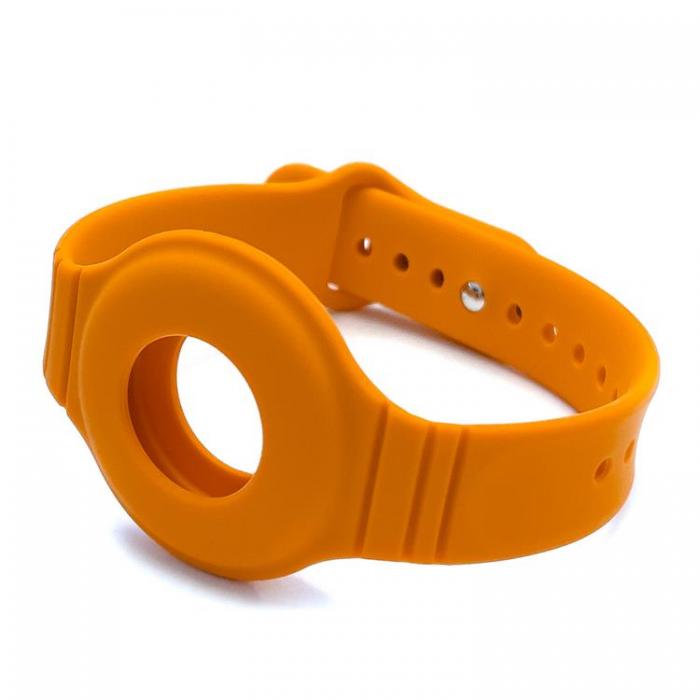 A-One Brand - Silicone Flexible Wrist Band Apple AirTag - Orange