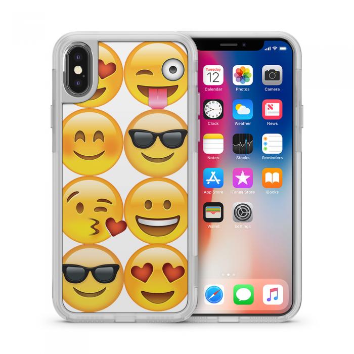 UTGATT5 - Fashion mobilskal till Apple iPhone X - Emoji - Smileys