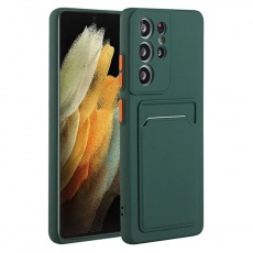 A-One Brand - Galaxy S23 Ultra Mobilskal Korthållare TPU - Midnight Grön
