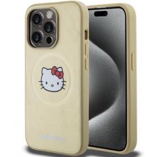 Hello Kitty - Hello Kitty iPhone 15 Pro Mobilskal Magsafe Läder Kitty Head