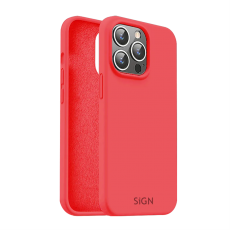 SiGN - SiGN iPhone 15 Pro Mobilskal Liquid Silikon - Röd