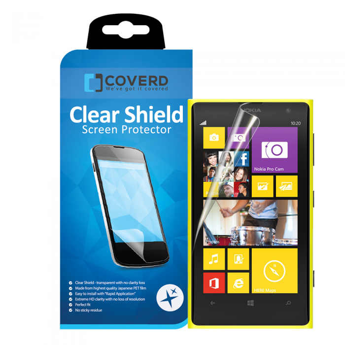 UTGATT5 - CoveredGear Clear Shield skrmskydd till Nokia Lumia 1020 (2-PACK)