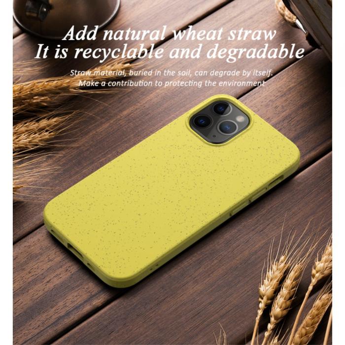 OEM - Wheat Straw Eco-Vnlig Mobilskal iPhone 12 & 12 Pro - Gul