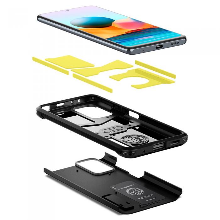 UTGATT5 - Spigen - Tough Amour Mobilskal Xiaomi Redmi Note 10 Pro - Svart