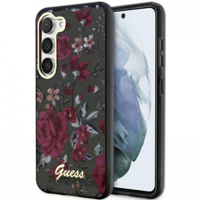 Guess - Guess Galaxy S23 Mobilskal Flower Collection - Grn