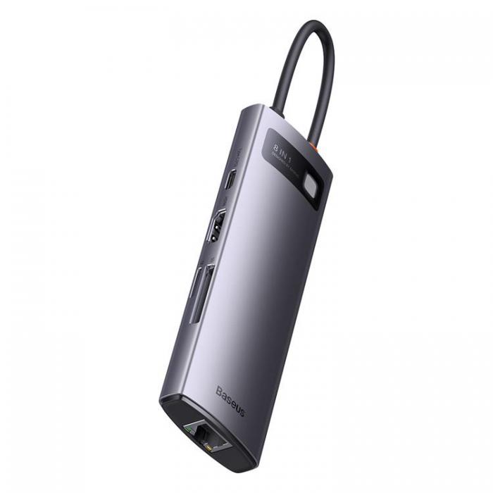 BASEUS - Baseus StarJoy HUB 8-Port USB-C - 3x USB-A - Gr