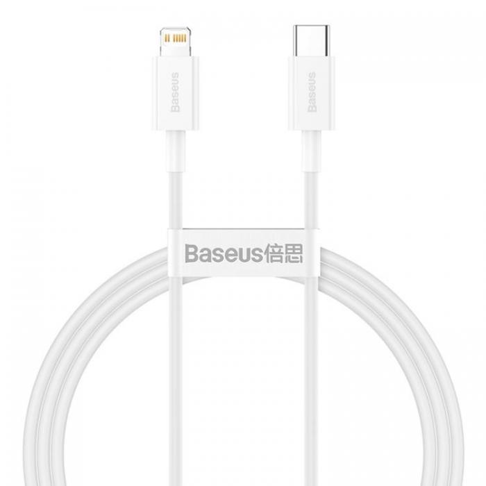 BASEUS - Baseus Superior USB-C Till Lightning 20 W Kabel 1 m - Vit
