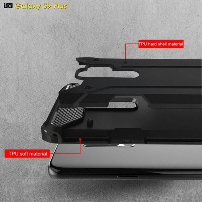 UTGATT1 - Galaxy S9 Plus Skal Forcell Armor Hrdplast - Svart