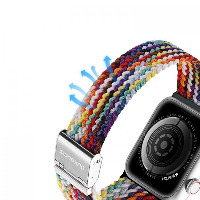 Dux Ducis - Dux Ducis Apple Watch 4/5/6/7/8/SE (42/44/45/49mm) Armband Rainbow Braided