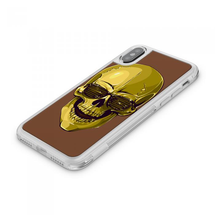 UTGATT5 - Fashion mobilskal till Apple iPhone X - Hipster Skull Brun