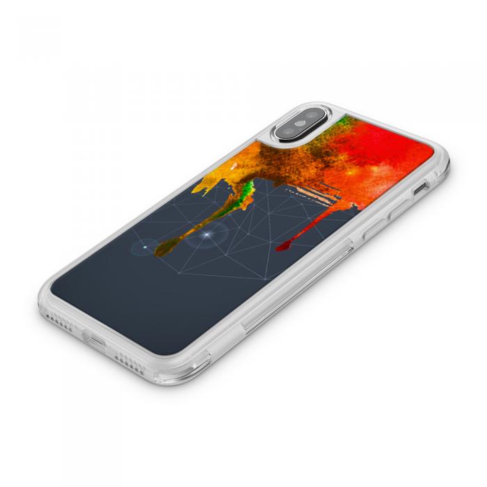 UTGATT5 - Fashion mobilskal till Apple iPhone X - Rinnande frg - Spektrum