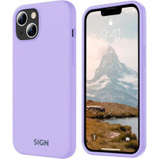 SiGN - SiGN iPhone 15 Plus Mobilskal Liquid Silikon - Lavender