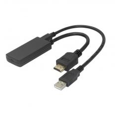 Deltaco - Deltaco USB-C/HDMI/DisplayPort Adapter 4K 0.2m - Svart
