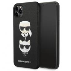 KARL LAGERFELD - Karl Lagerfeld iPhone 11 Pro Max Skal Saffiano Ikonik Karl & Choupette Head