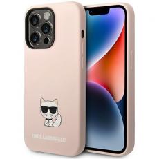 KARL LAGERFELD - Karl Lagerfeld iPhone 14 Pro Skal Silicone Choupette Body - Rosa