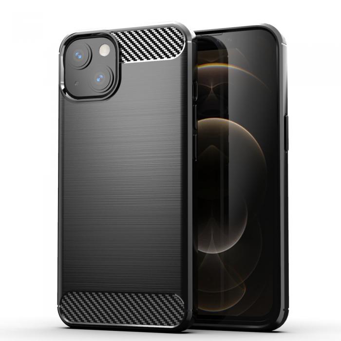 OEM - Carbon Case Flexible Skal iPhone 13 - Svart