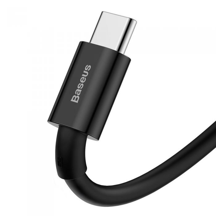 BASEUS - Baseus Huawei Snabbladdningskabel USB-A till USB-C 2m - Svart