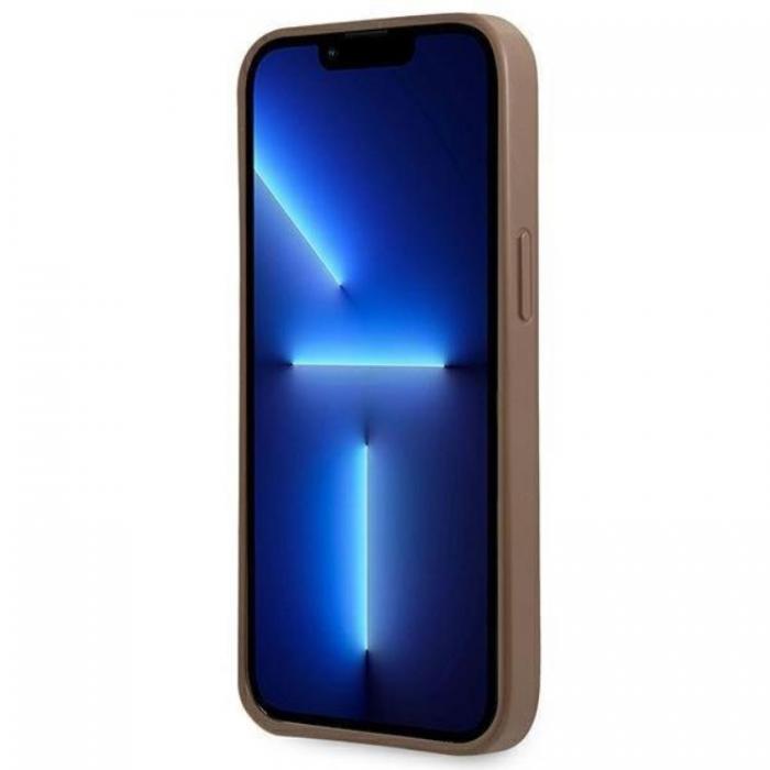 UTGATT1 - Guess iPhone 13 mini Skal Korthllare 4G Triangle Logo - Brun