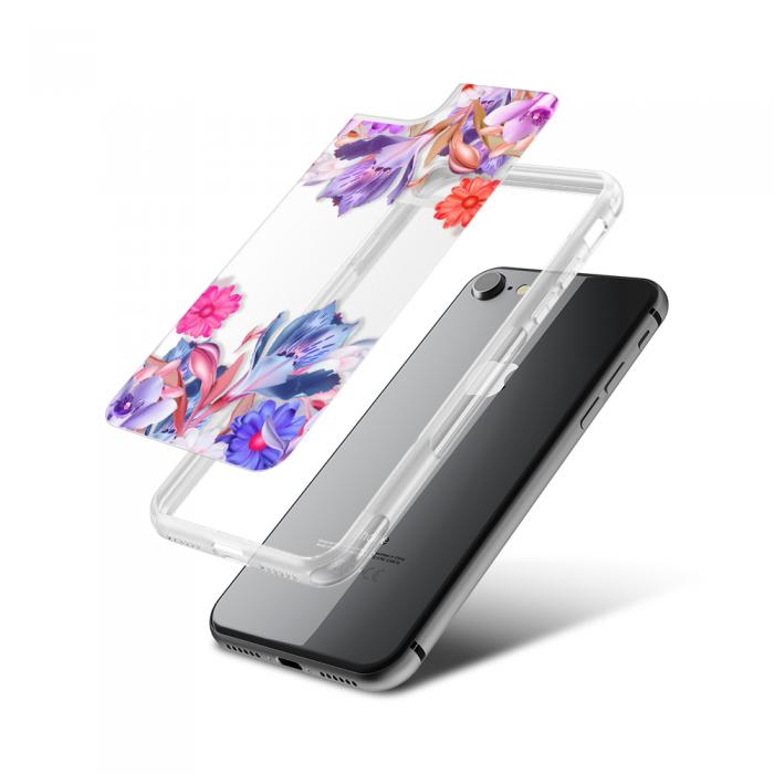 UTGATT5 - Fashion mobilskal till Apple iPhone 7 - Lila Blommor