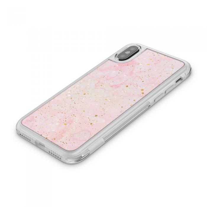 UTGATT5 - Fashion mobilskal till Apple iPhone X - Pink Marble