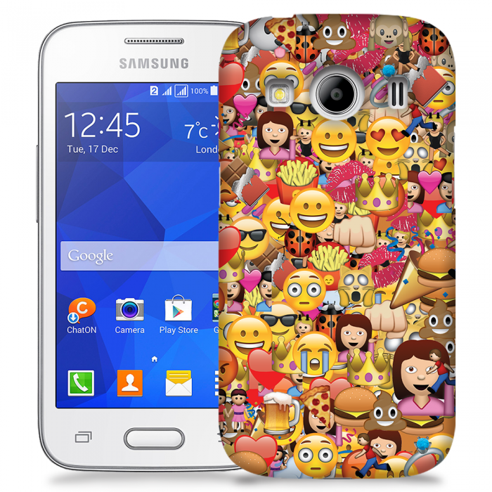 UTGATT5 - Skal till Samsung Galaxy Ace 4 - Emoji - Kollage