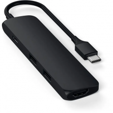 Satechi - Satechi Slim USB Hubber med 4K HDMI - Svart