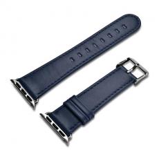 ICARER - iCarer Äkta Läder Armband Apple Watch 3 / 2 / 1 38mm - Mörkblå