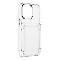 Forcell - Forcell iPhone 15 Mobilskal Korthållare Crysral - Transparent