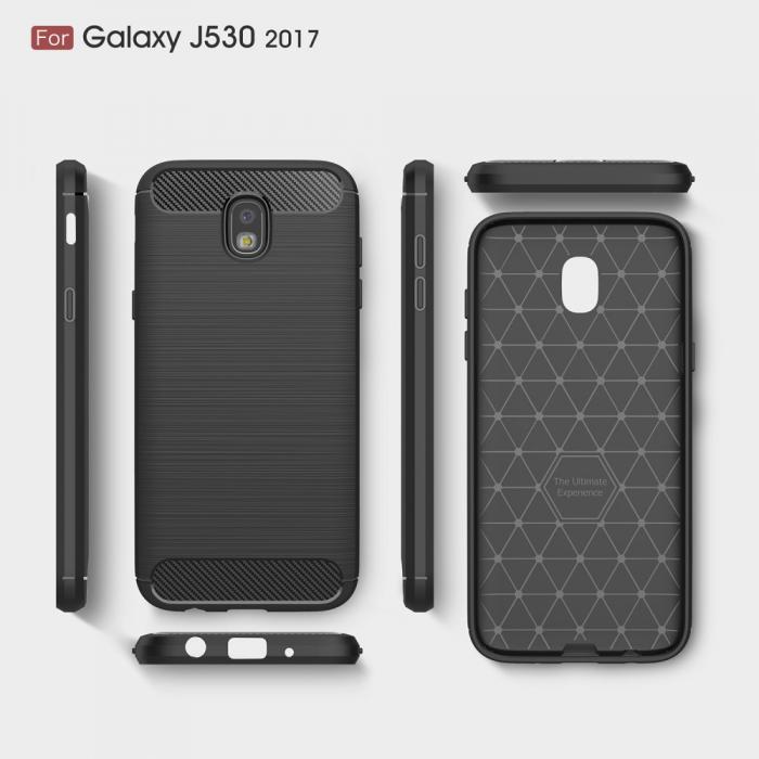 UTGATT4 - Carbon Brushed Skal till Samsung Galaxy J3 (2017) - Gr