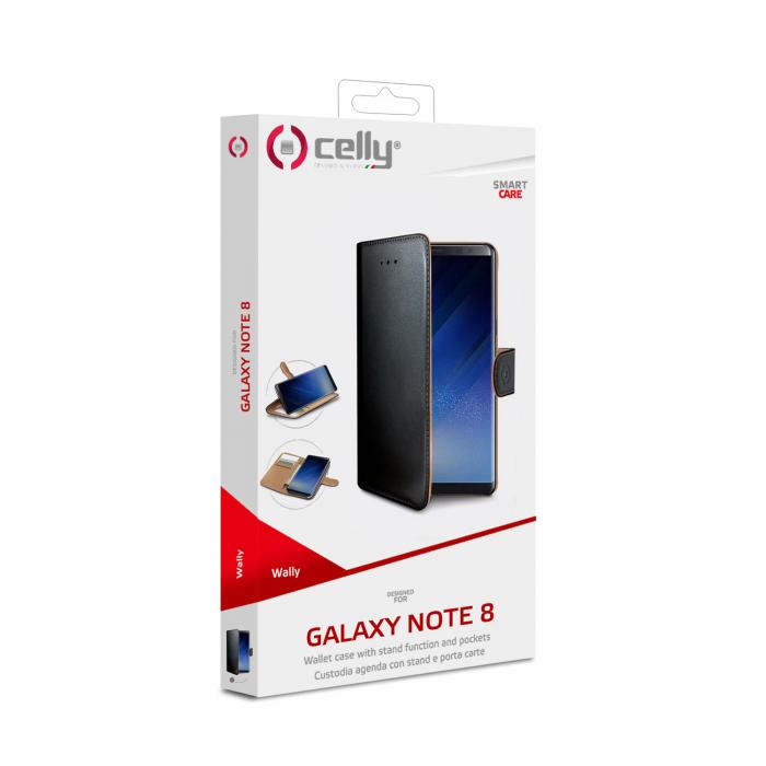 UTGATT5 - Celly Wallet Case Galaxy Note 8 - Svart