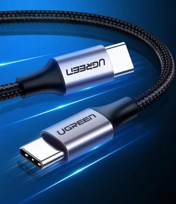 UTGATT1 - UGreen USB-C till USB-C Kabel 60 W 3 A 1 m Svart Gr