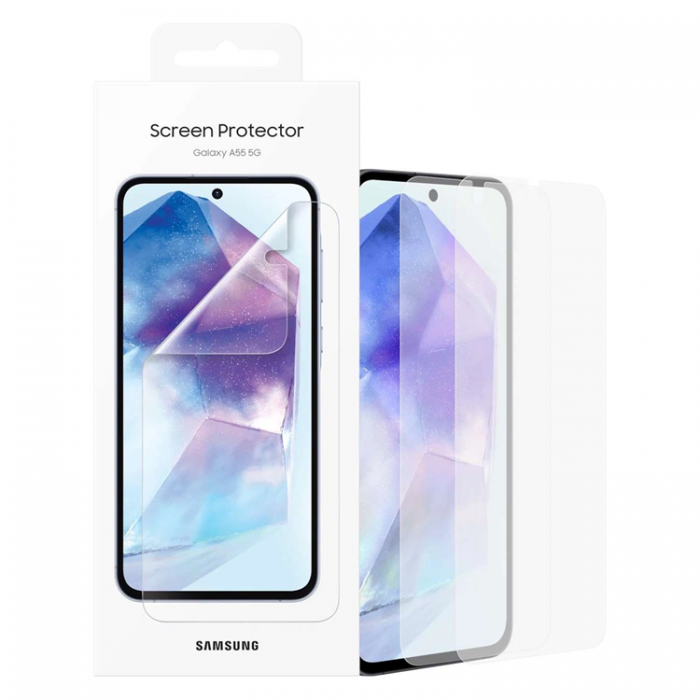 Samsung - Samsung [2-Pack] Galaxy A55 5G Skrmskydd - Transparent