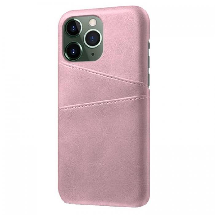 A-One Brand - iPhone 14 Pro Skal Korthllare PU Lder - Rosa Guld