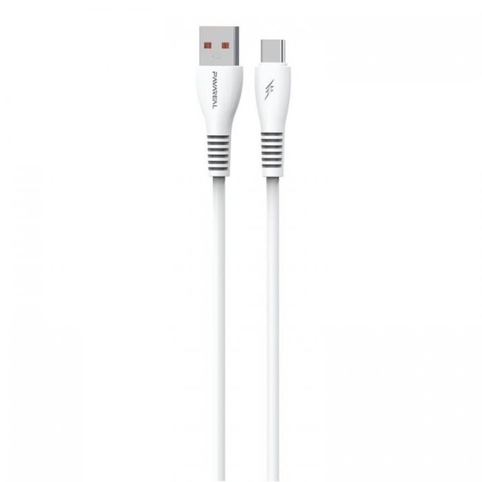 Pavareal - Pavareal Kabel USB-A till USB-C 100cm - Vit