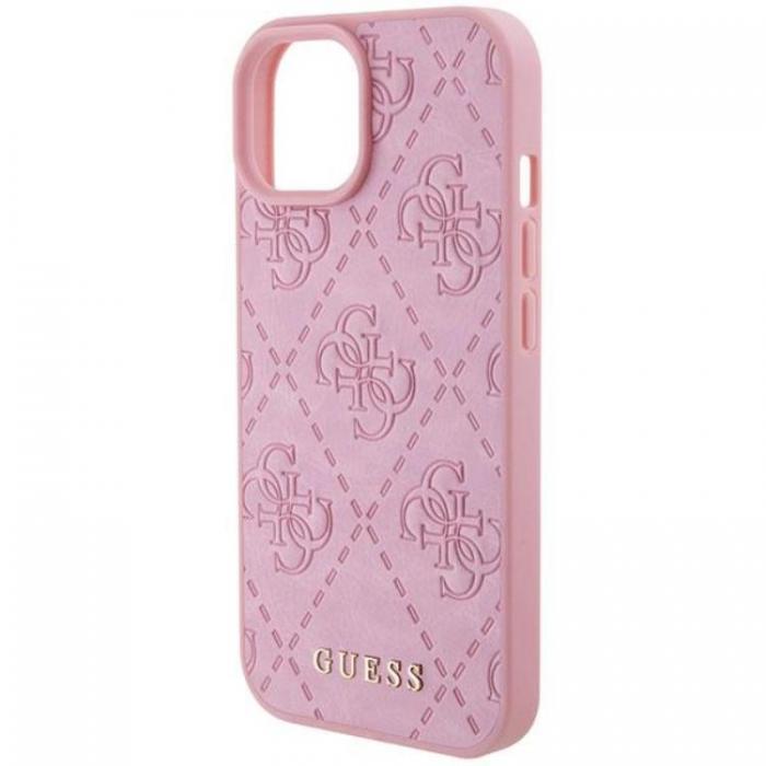 Guess - Guess iPhone 15 Mobilskal 4G Stamped - Rosa