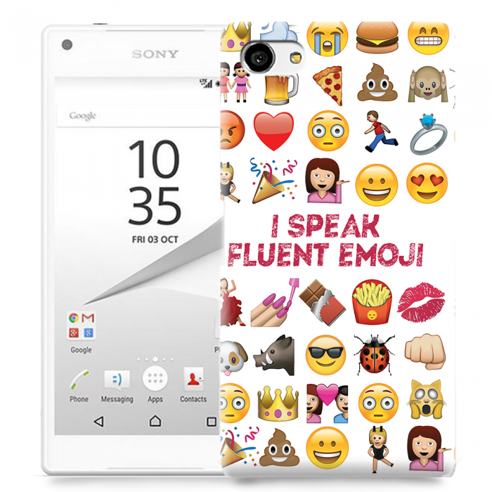 UTGATT5 - Skal till Sony Xperia Z5 Compact - I speak fluent Emoji