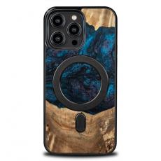 Bewood - Bewood iPhone 14 Pro Max MagSafe Mobilskal Wood Resin - Blå