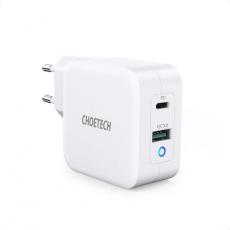 Choetech - Choetech Väggladdare USB-A Till USB-C 65W - Vit